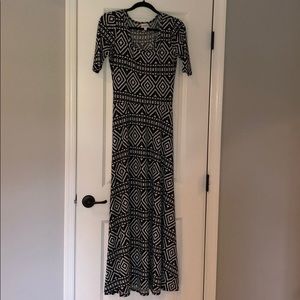 Black and white LuLaRoe Maxi Dress
